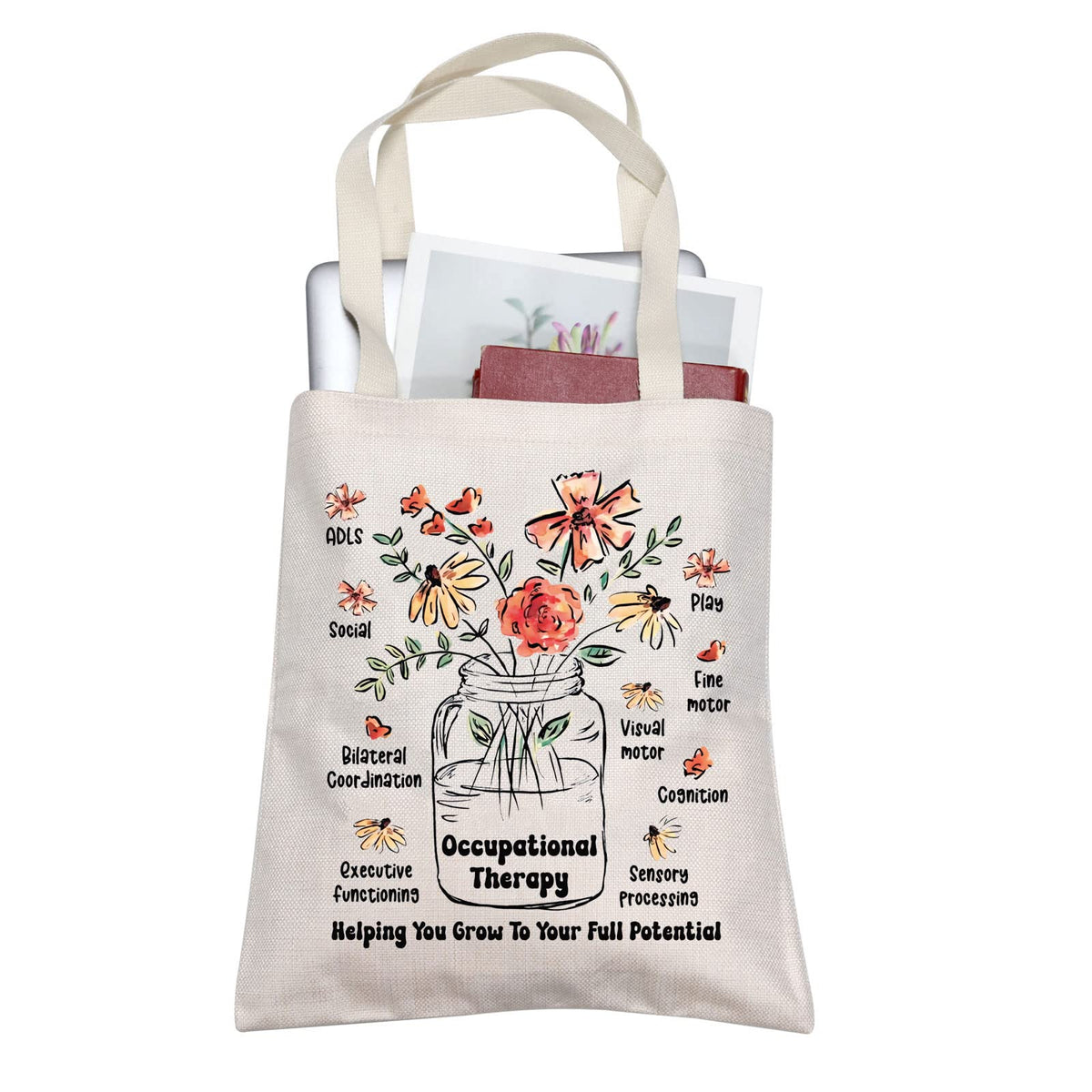 TOBGBE Speech Therapy Tote Bag SLP Gift SLP Appreciation Gift Speech Language Pathologist Gift OT Graduation Teachers Gift (OT Helping)
