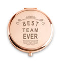 Team Gifts for Women Personalized Engraved Compact Mirror for Employees Coworker Cheer Inspirational Team Present for Valentines Day Appreciation Thank You