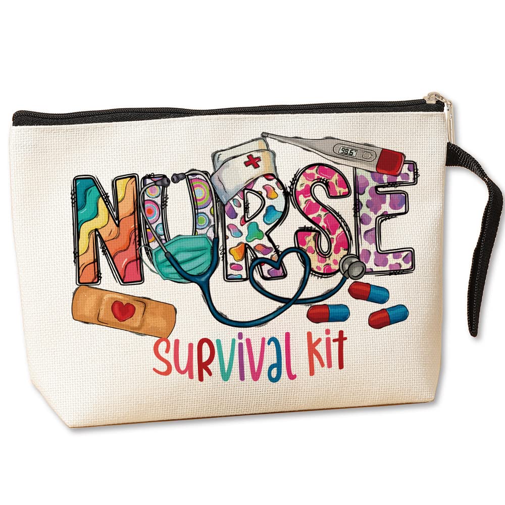 Nurse Appreciation Gifts Nurse Survival Kit Nurse Gifts for Women Funny Nurse Makeup Bag Nurse Appreciation for RN Nurses Graduation Christmas Birthday Nurses Week Nursing Gifts for Doctor School