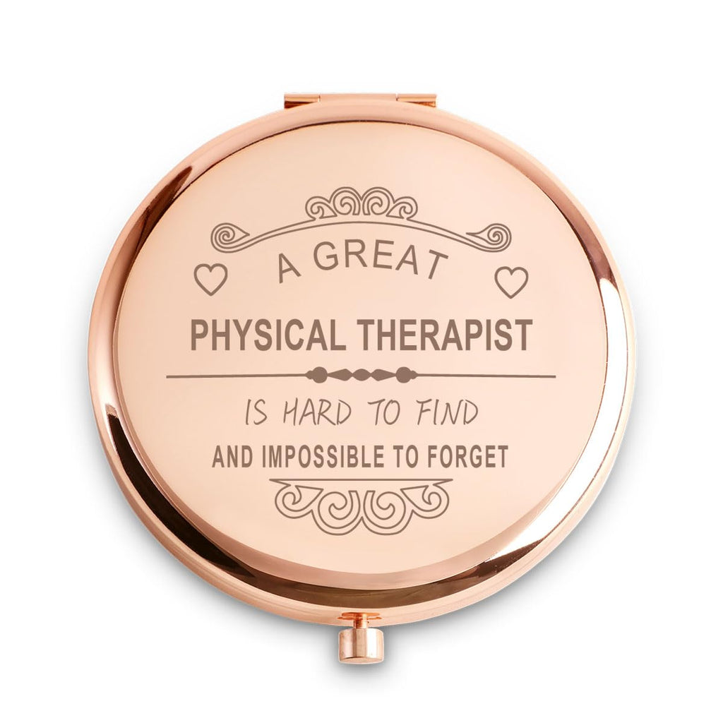 Physical Therapist Gifts for Women Personalized Engraved Compact Mirrors Unique Female Physical Therapist Presents for Valentines Day Retirement Appreciation Thank You