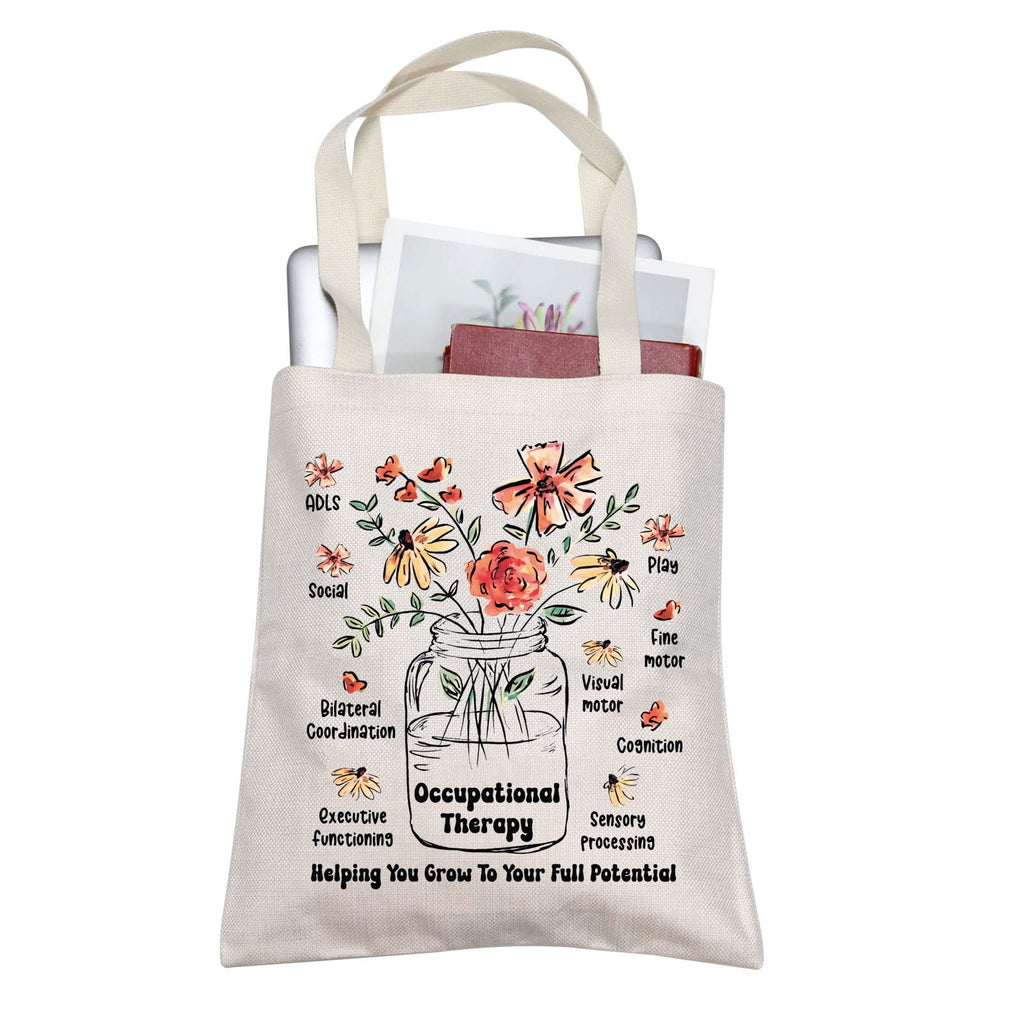 TOBGBE Speech Therapy Tote Bag SLP Gift SLP Appreciation Gift Speech Language Pathologist Gift OT Graduation Teachers Gift (OT Helping)