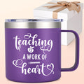 LiqCool Teacher Appreciation Gifts Best 14 Oz Teacher Gifts Ideas For Women Cute Gifts For Daycare Preschool Teacher Appreciation Week End Of Year Teacher Mug Gift(Purple)