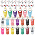 Honeydak 20 sets Teachers Appreciation Gifts Bulk 24oz Plastic Teachers Tumbler Bulk with Lids Straws Thank You Keychain Appreciation Cards Gifts for Teacher Team Staff Coworker(Cute)