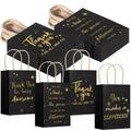Gueevin 40 Pcs Employee Appreciation Bulk Thank You Gifts Paper Bags for Employee Pastor Coworker Valentines Thank You Birthday Party Gift Team Appreciation Inspirational Gift(Black)