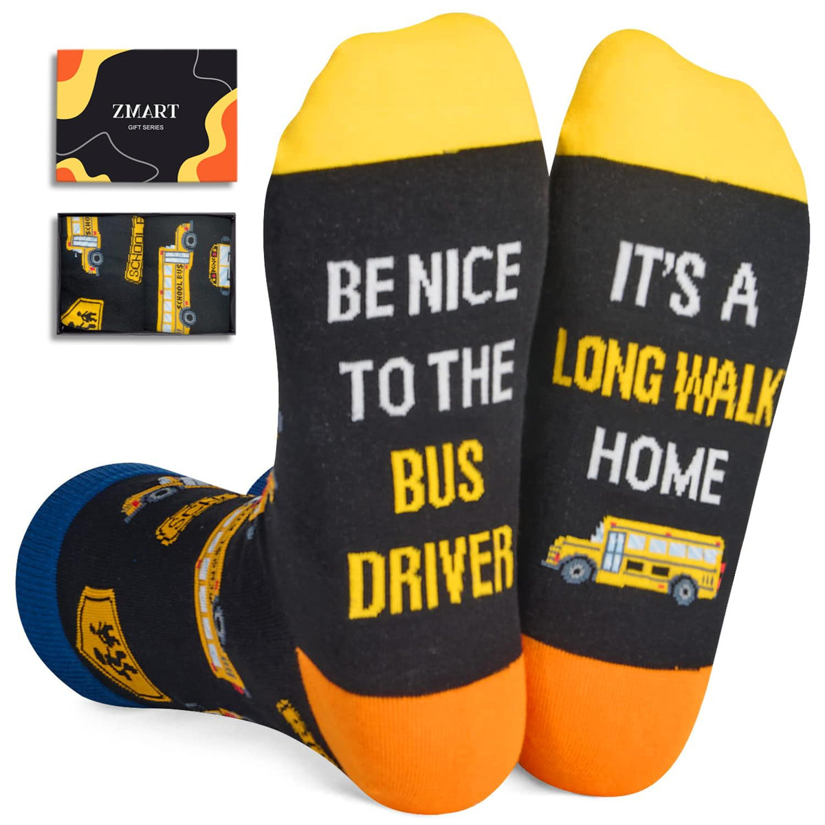 Zmart Best Bus Driver Gifts for Men - Bus Driver Appreciation Gifts Bus Driver Gifts School Bus Driver Gifts Bus Driver Socks