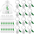 Ecation 12 Sets Inspirational Positive Pickle Keychain Emotional Support Gift Employee Appreciation Gift for Coworker Staff Team